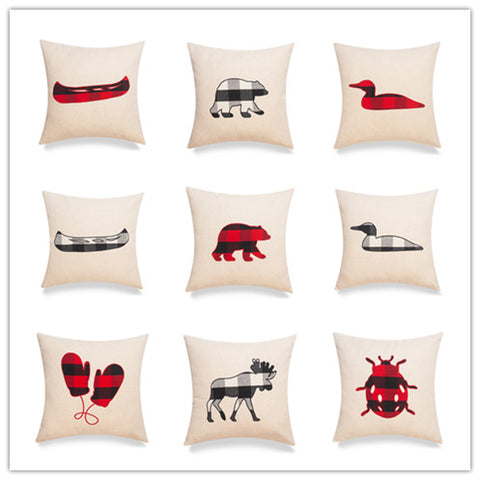 Cottage Life Icons -  with Buffalo Check Embroidery Patch - Color Black/Red and Black/Whie