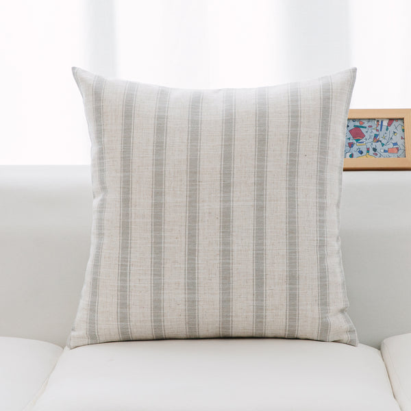 Michael Penney Throw Pillow-Check and Stripe - Neutral Color - Size in 14 x 20 and 20 x 20 inches