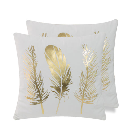 Christmas Gold and Silver - SKU: GS1818KSFTG1 - Pattern ELK -  with Gold Foil Print - Set of 2