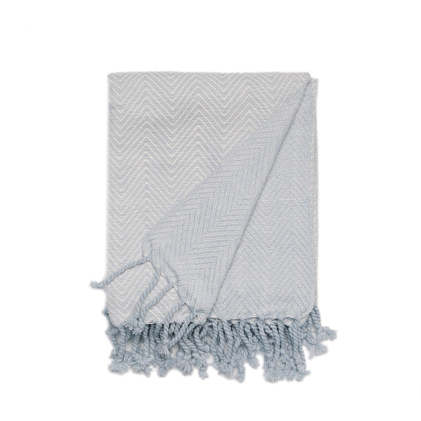 Los Angeles Knit Throw with Fringe - Chevron Pattern - Many color options